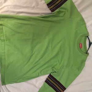 Men’s l/s supreme knit panel strip tee